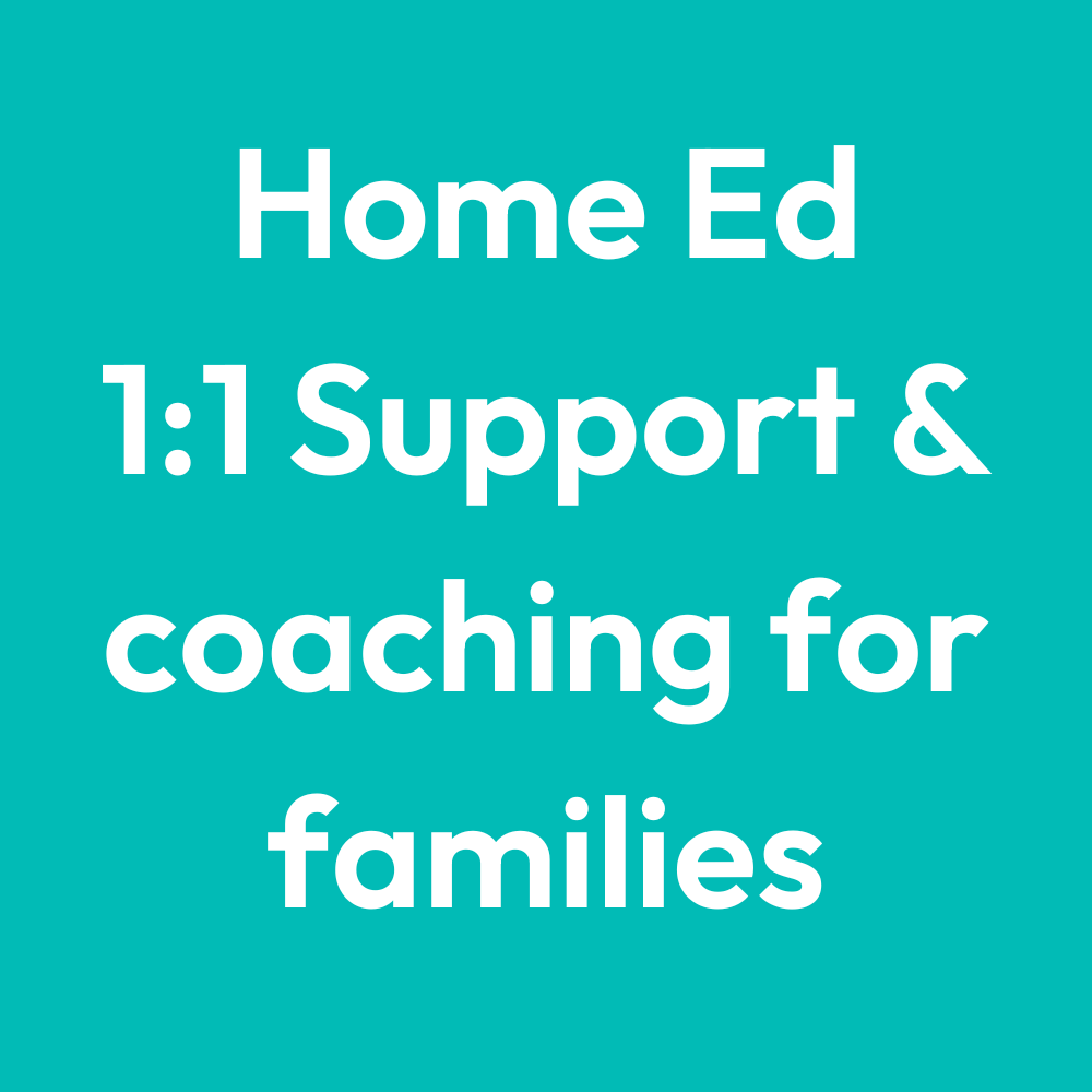 1:1 Home Education Support and Coaching for families